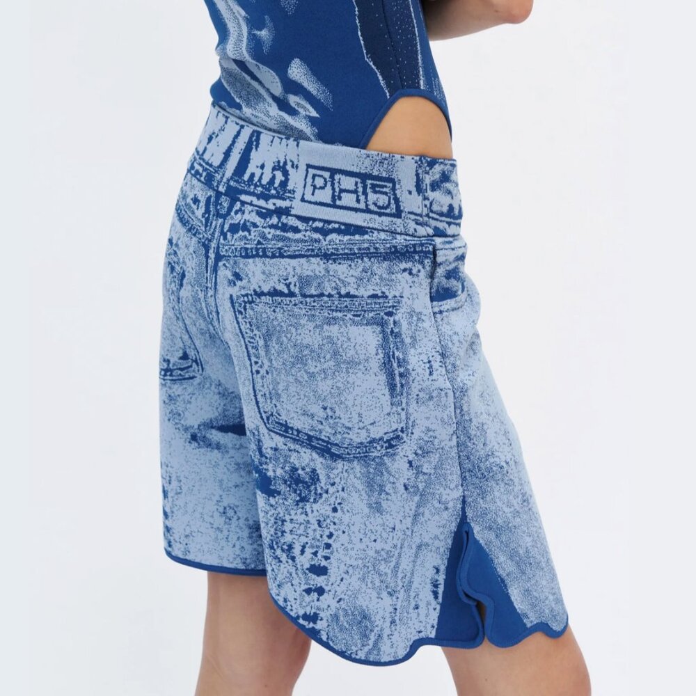 NWT PH5 Finley Knit Denim Shorts